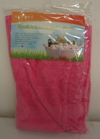 SMALL ANIMAL GROOMING TOWEL : PINK - DIA:26cm L:38cm